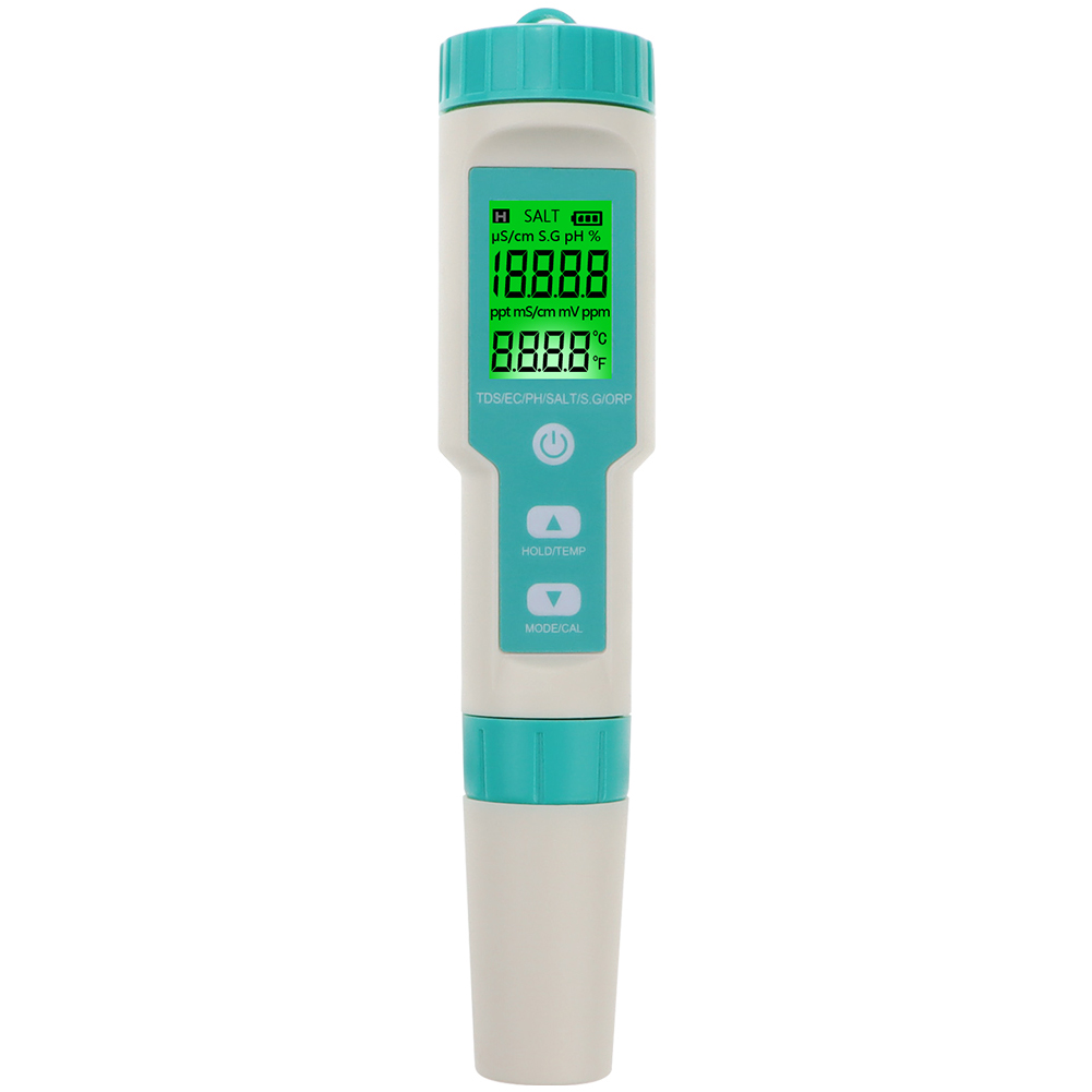 

Digital 7 in 1 PH/TDS/EC/ORP/Salinity/SG/Temperature Water Quality Tester, 501 Original
