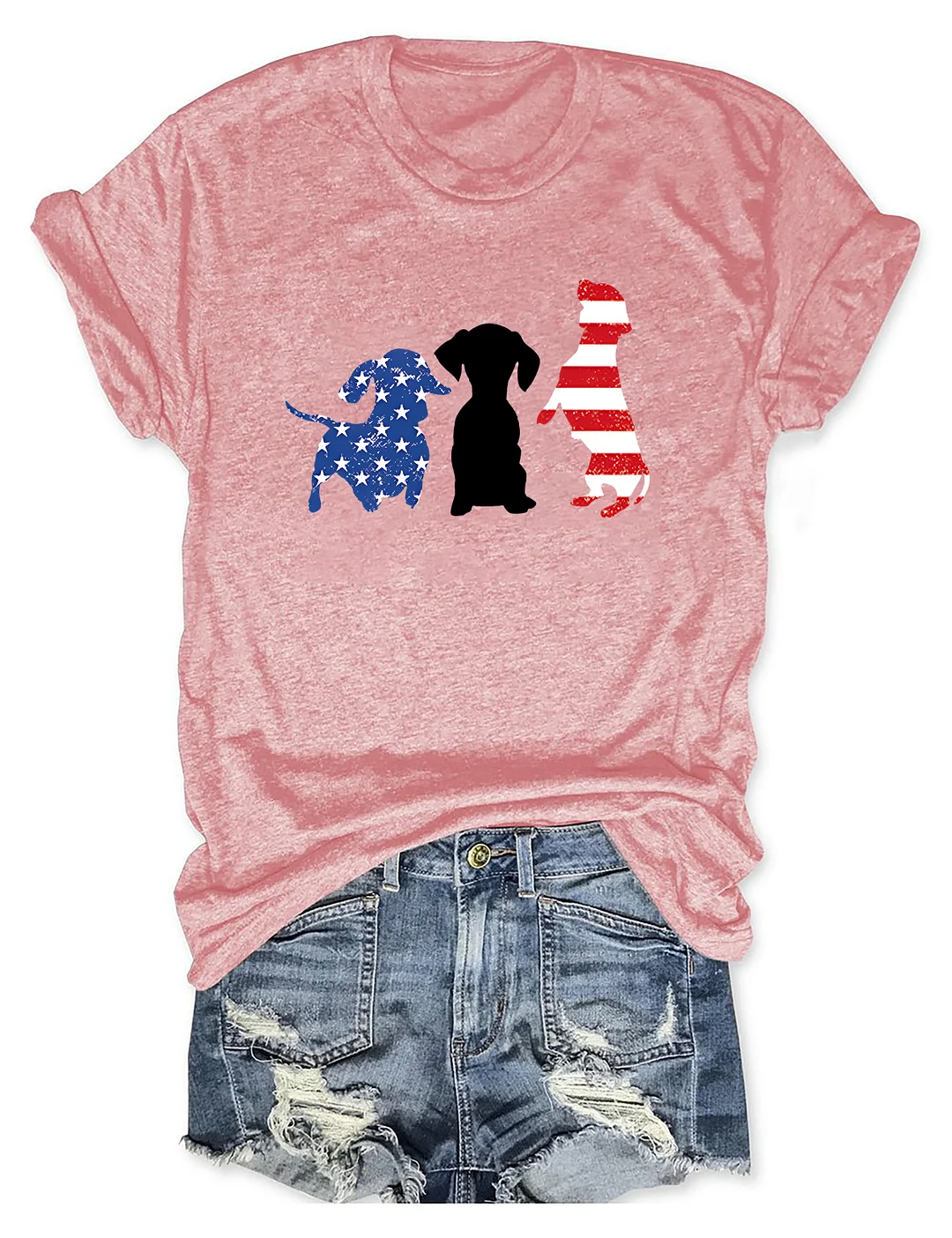 4th July Dachshund T-shirt