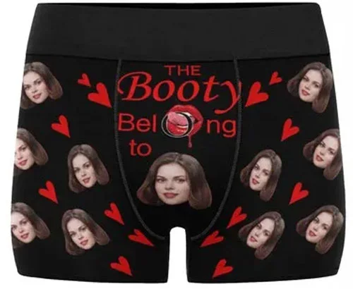 Personalized Face Print Underwear: Custom Photo Boxers, Couple Gift