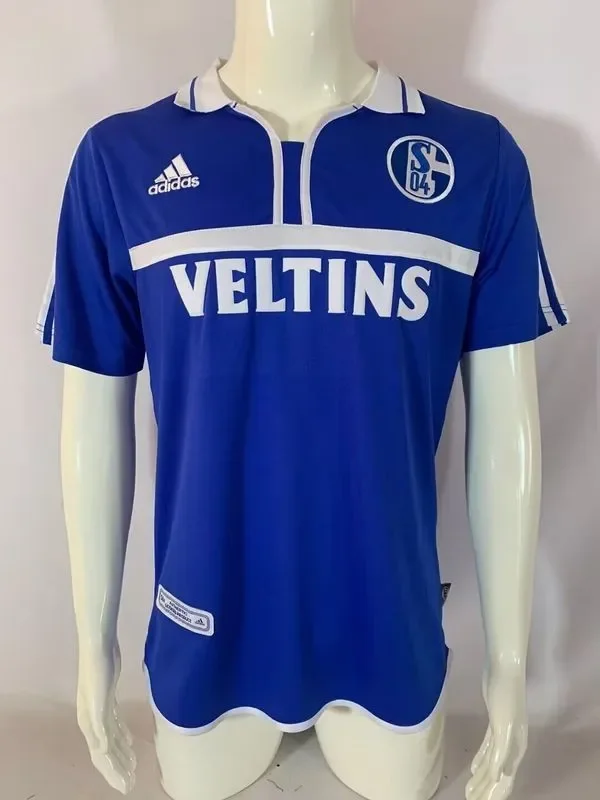 Retro 2000-2001 Schalke 04 Home Soccer Jersey