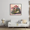 Mushrooms And Books - 11CT Stamped Cross Stitch 50*50cm/19.69*19.69in
