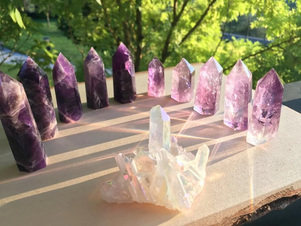 11 Piece Scintillating Amethyst Crystal Set