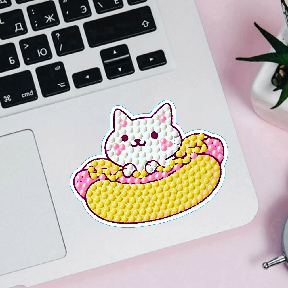 Diamonds Painting Sticker DIY Art Cartoon Cat Paster Home Decor