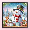 【Limited Stock Sale】Cute Snowman And Elk-11CT Stamped Cross Stitch 50*50cm/19.69*19.69in tapestrymarket
