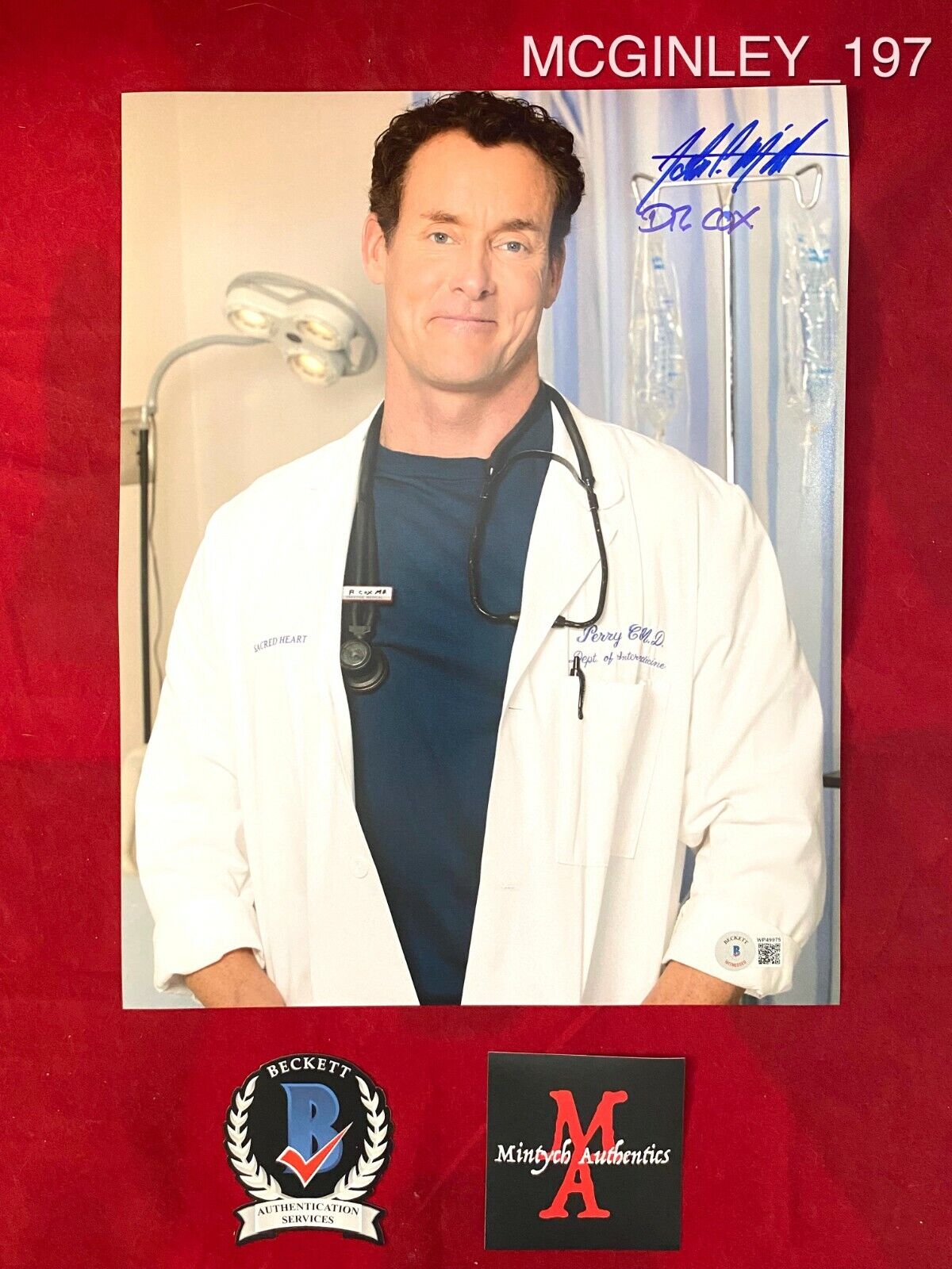 JOHN MCGINLEY AUTOGRAPHED SIGNED 11x14 Photo Poster painting! SCRUBS! DR PERRY COX BECKETT COA!