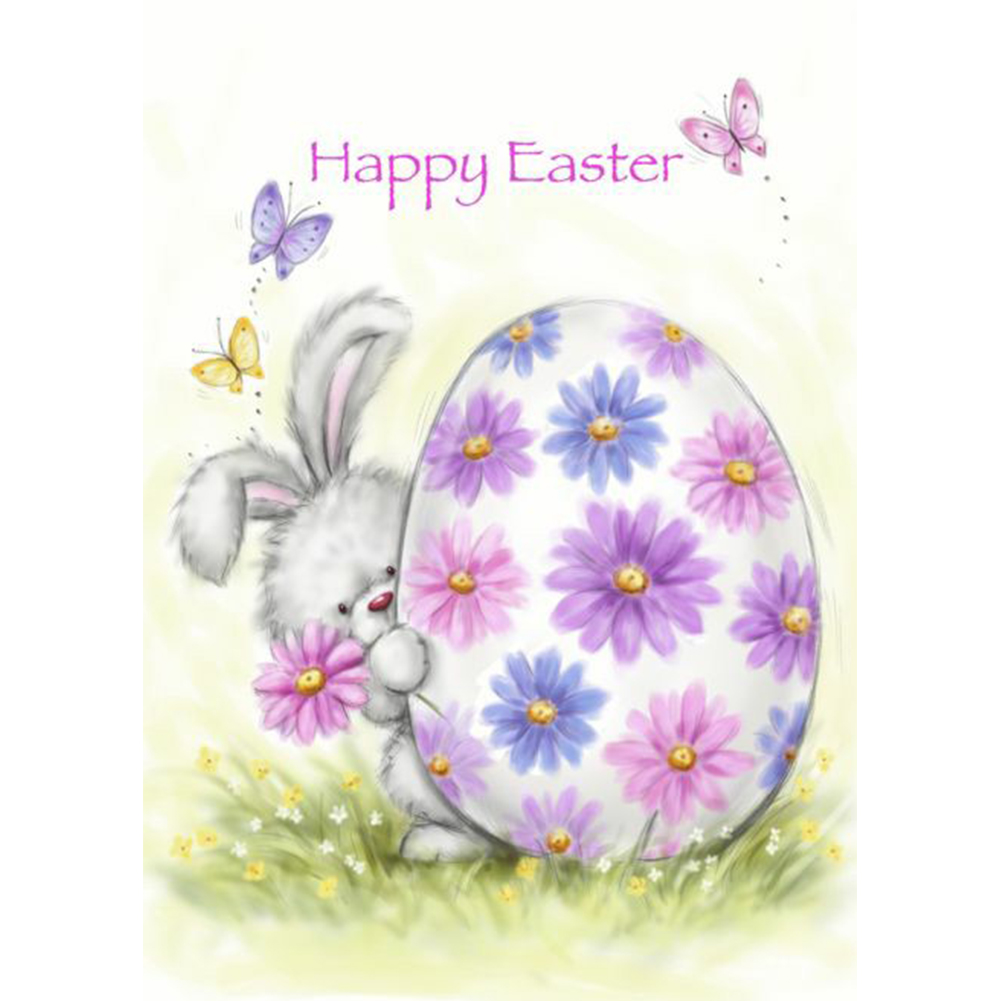

30*40CM - Round Drill Diamond Painting - Easter Bunny, 501 Original