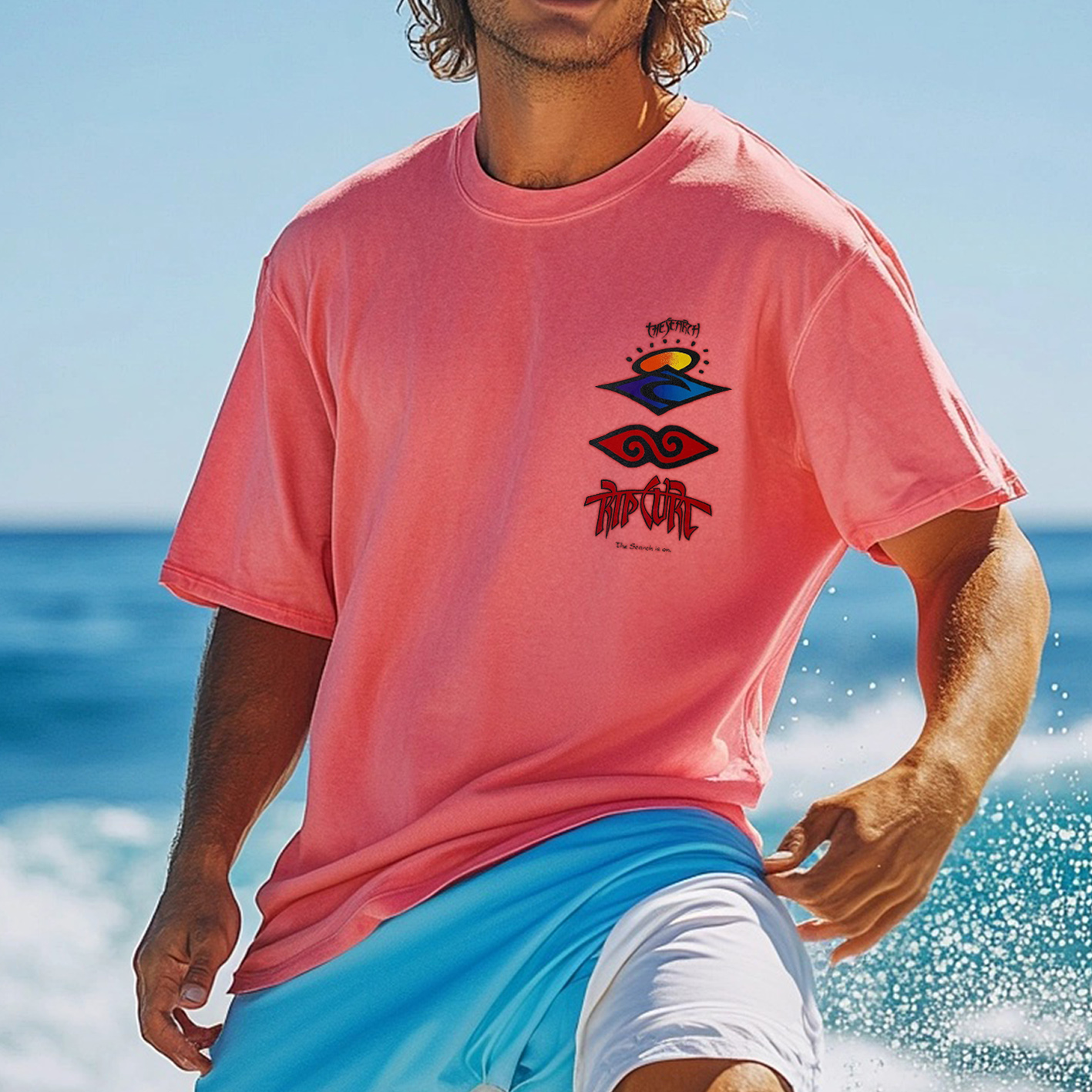 Washed Vintage Oversized Unisex Surf T-Shirt Vintage Casual T-Shirt / TECHWEAR CLUB / Techwear