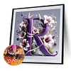 Diamond Painting -DIY Round Drill Lily Letters R(40x40cm)