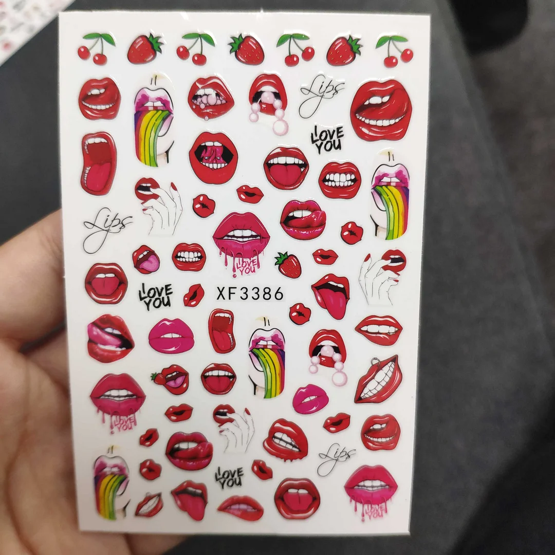 3D Chinese Red Black Dragon Manicure Decor Stickers Snake Nail Sticker DIY Self Adhesive Nail Decals Acrylic Nail Art Decoration-Nail Inspo