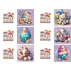 6PCS Diamond Painting Easter Egg Greeting Card Kit for Birthdays Thanksgiving & Special Occasion