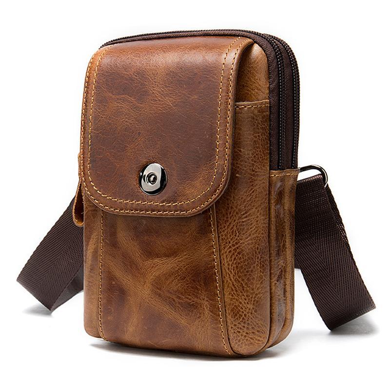Retro Leather Crossbody Packs Waist Bag Shoulder Bags For Men