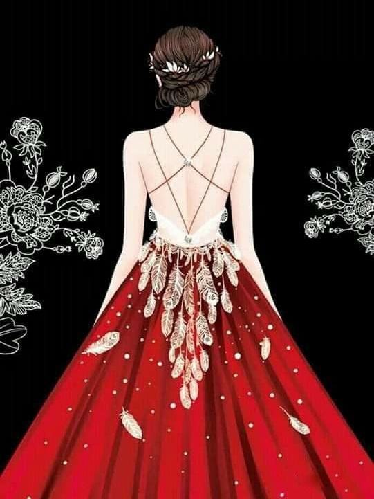 

30*40CM - Round Drill Diamond Painting - Girl, 501 Original