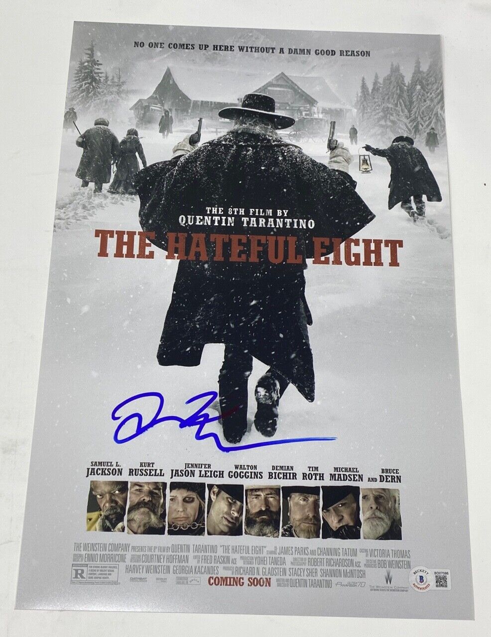 Quentin Tarantino Signed The Hateful Eight 11x17 Movie Poster Photo Poster painting Beckett COA