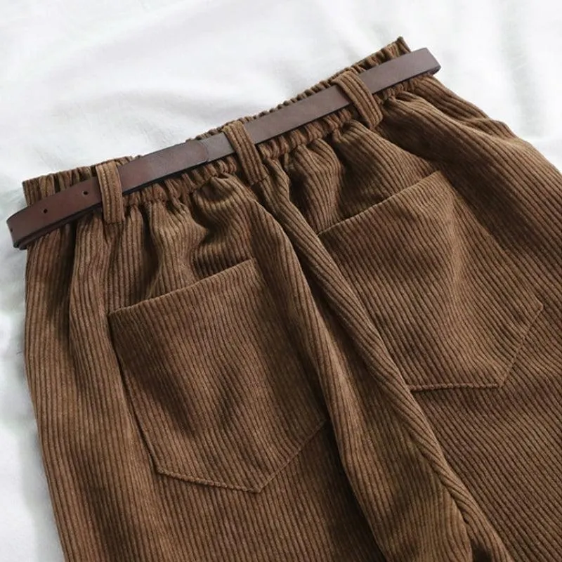 Brownm Academia Corduroy Pants