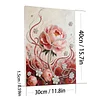 DIY Pearl Painting Peony for Home Wall Decor with Frame(40x30cm)