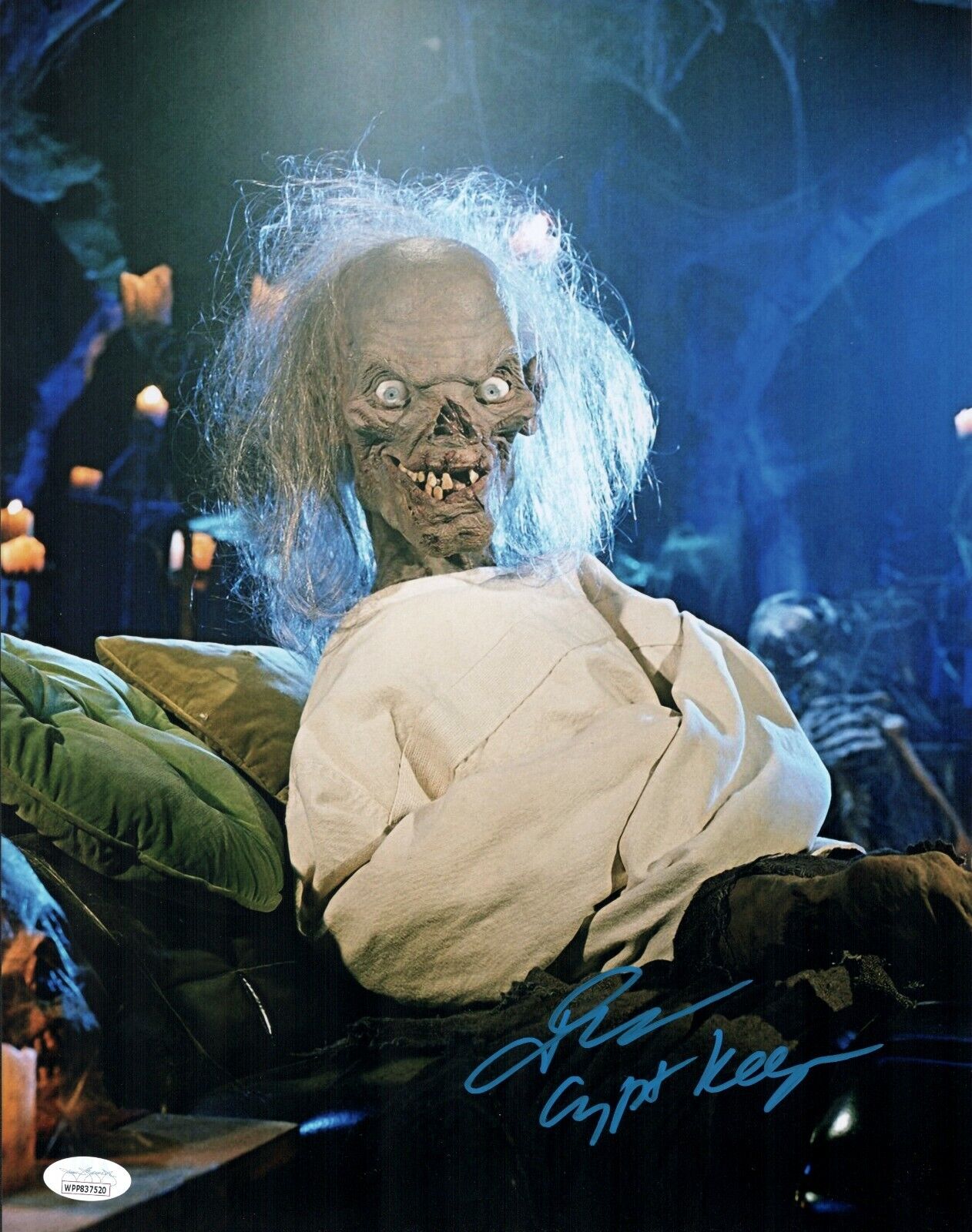 JOHN KASSIR Signed TALES FROM CRYPT Keeper 11x14 Photo Poster painting Autograph JSA COA WP Cert