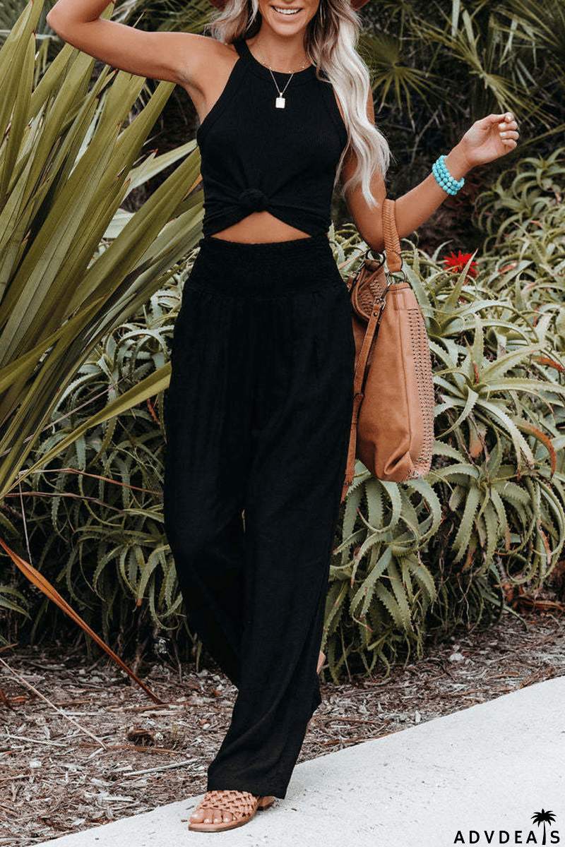 Casual High Waist Straight Solid Color Bottoms(8 Colors)