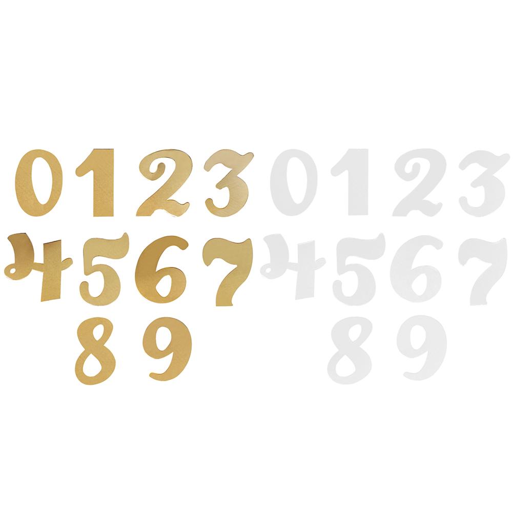 

10pcs Clear Acrylic 0-9 Table Standing Numbers for Weddings Events Decor, Gold, 501 Original