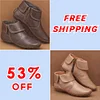 Ladies Casual All Season Zip Round Toe Oversized Rubber Non-Slip Classic Boots