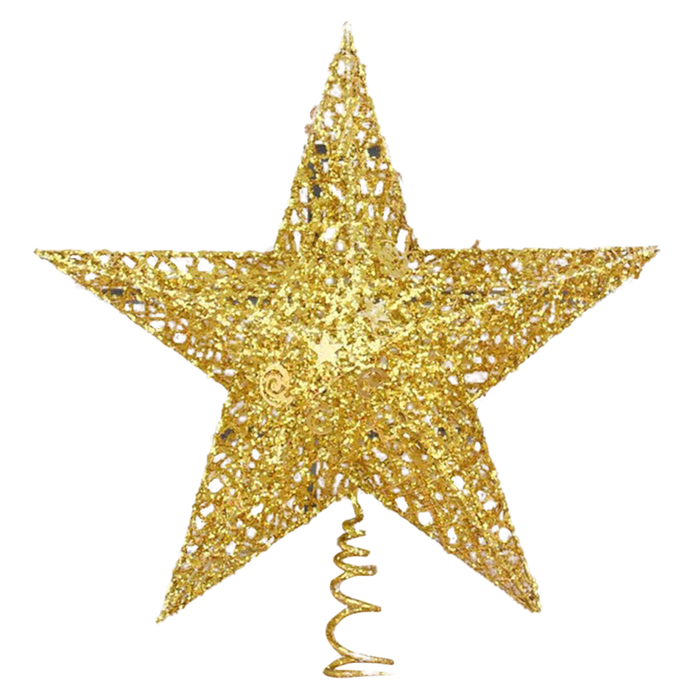 

Christmas Tree Decorative Shining Gold Star Xmas Pendants New Year Supplies, 501 Original