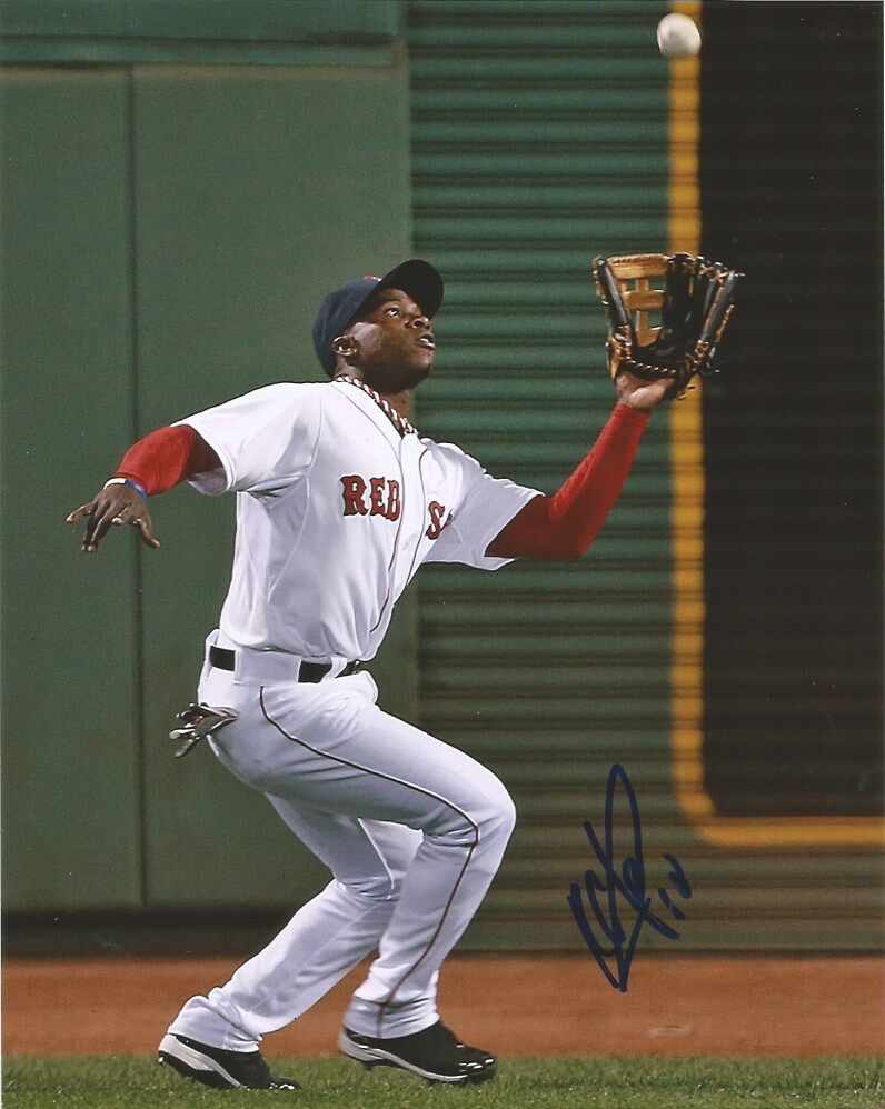 Boston Red Sox Rusney Castillo Signed Autographed 8x10 Photo Poster painting COA A