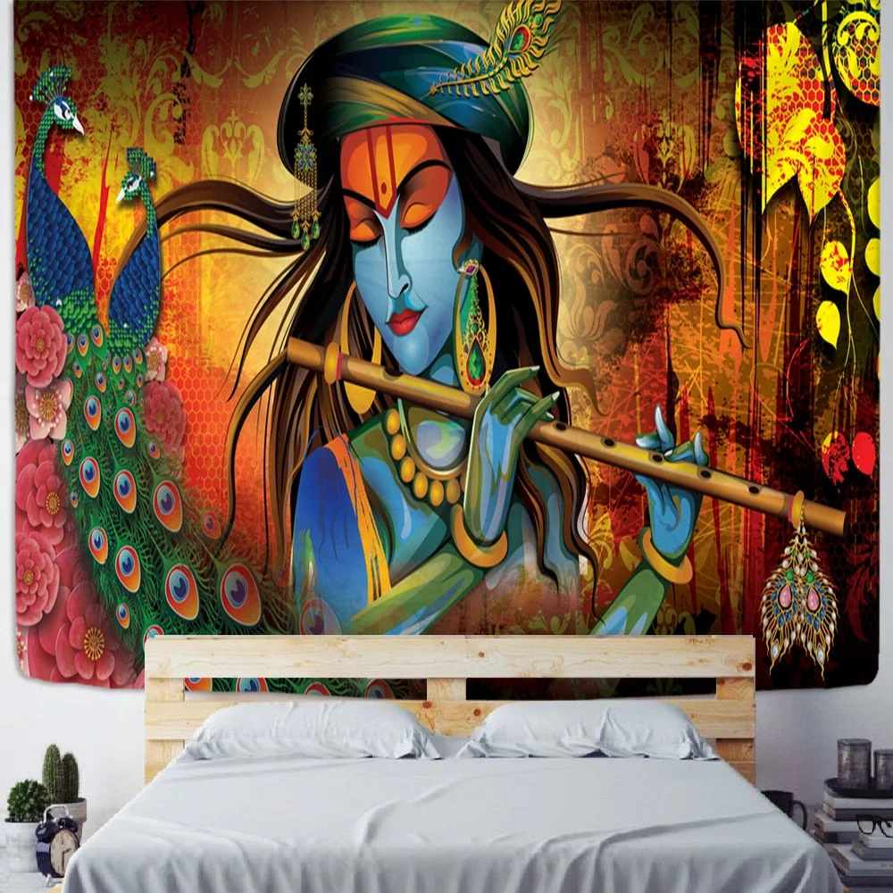 3D Printing Color Elephant Tapestry Wall Hanging Bohemian Hippie Mandala Living Room Art Room Home Decor