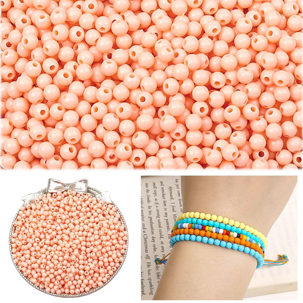 1800Pcs 3mm Acrylic Beads Decorative Craft Beads Small Beads for DIY Crafts (8)