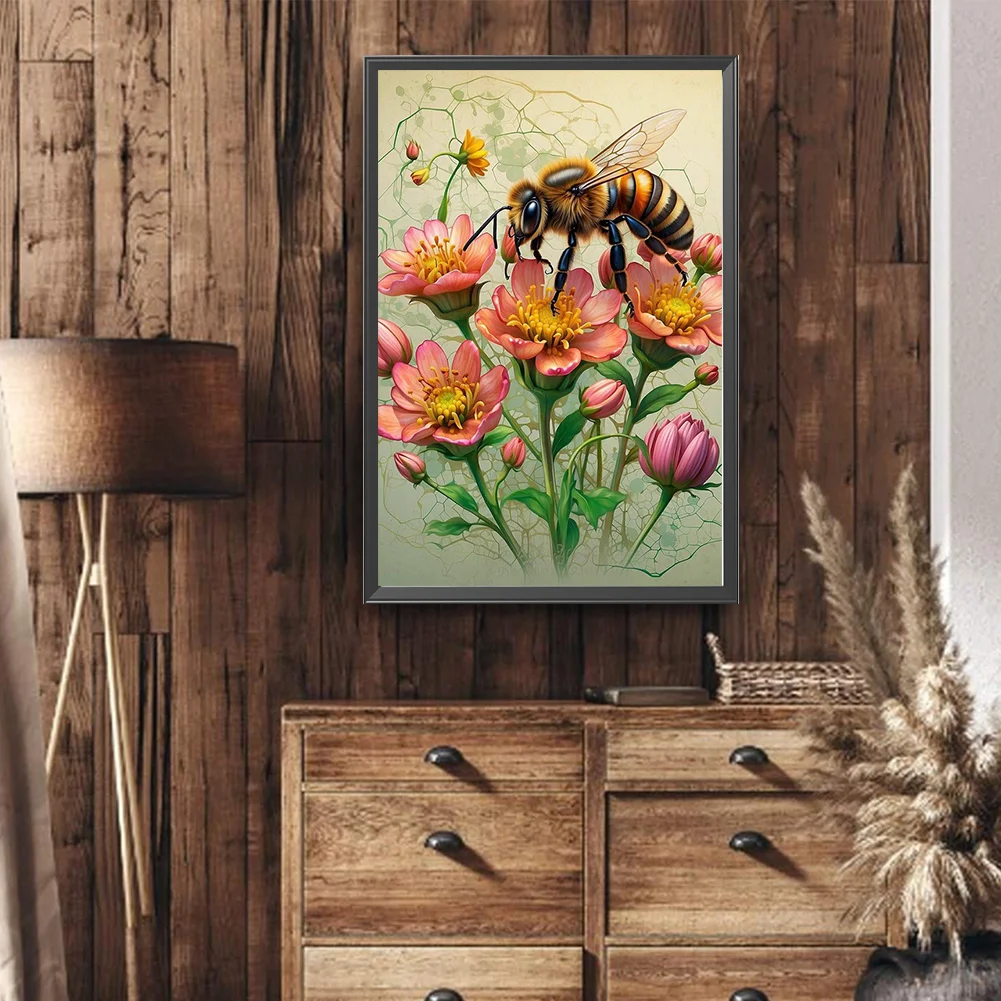 Diamond Painting - Full Round Drill - Flower Bee(Canvas|40*60cm)