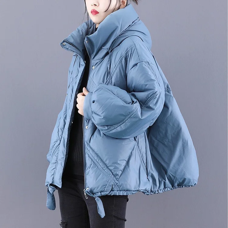 Red  V Neck Button Thick fashion Winter Duck Down Jackets main image 1