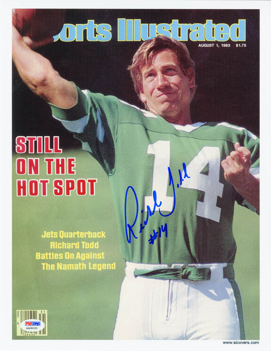 Richard Todd SIGNED Sports Illustrated Print NY Jets ITP PSA/DNA AUTOGRAPHED