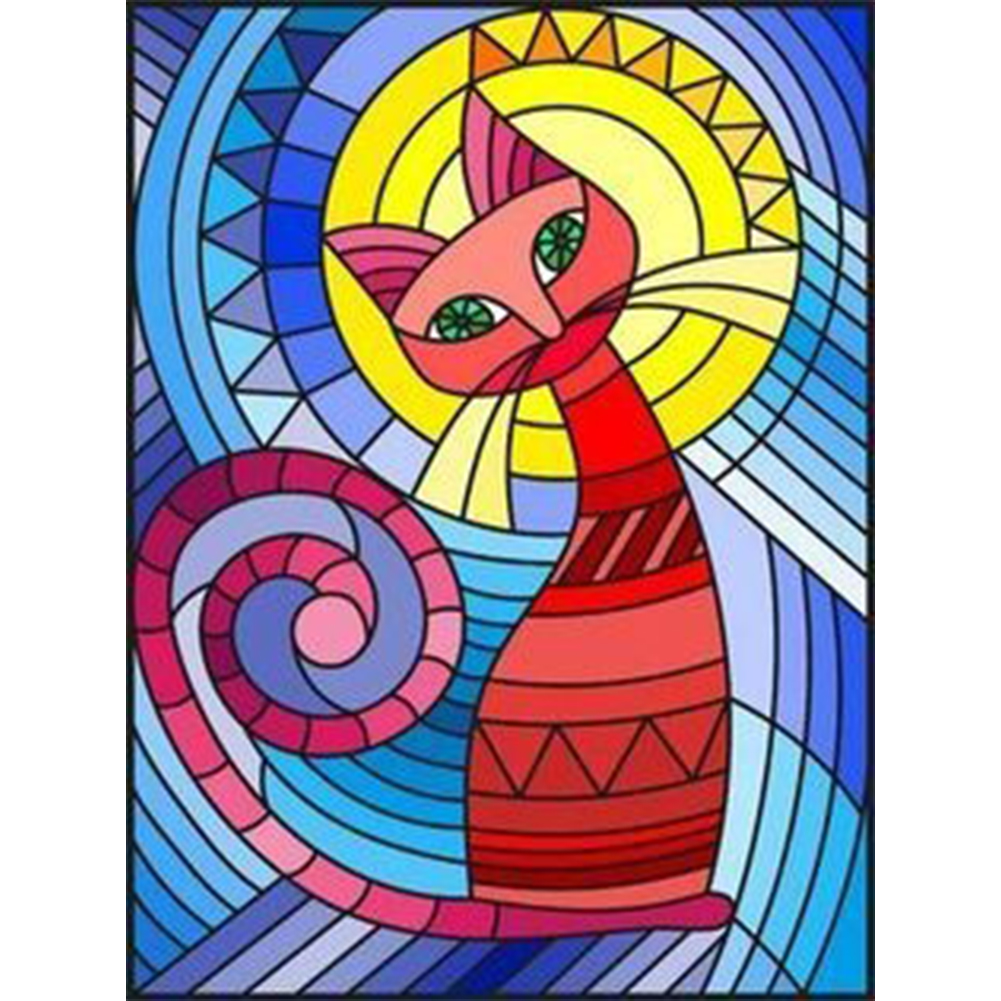 

Cat - 11CT Stamped Cross Stitch - 40*50CM, 501 Original