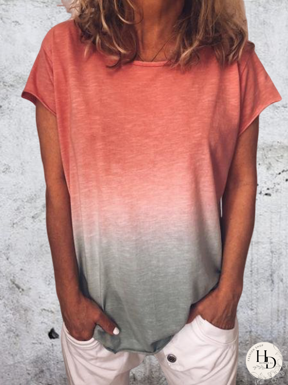 Women Cotton Crew Neck Plus Size Casual Short Sleeve T-shirt