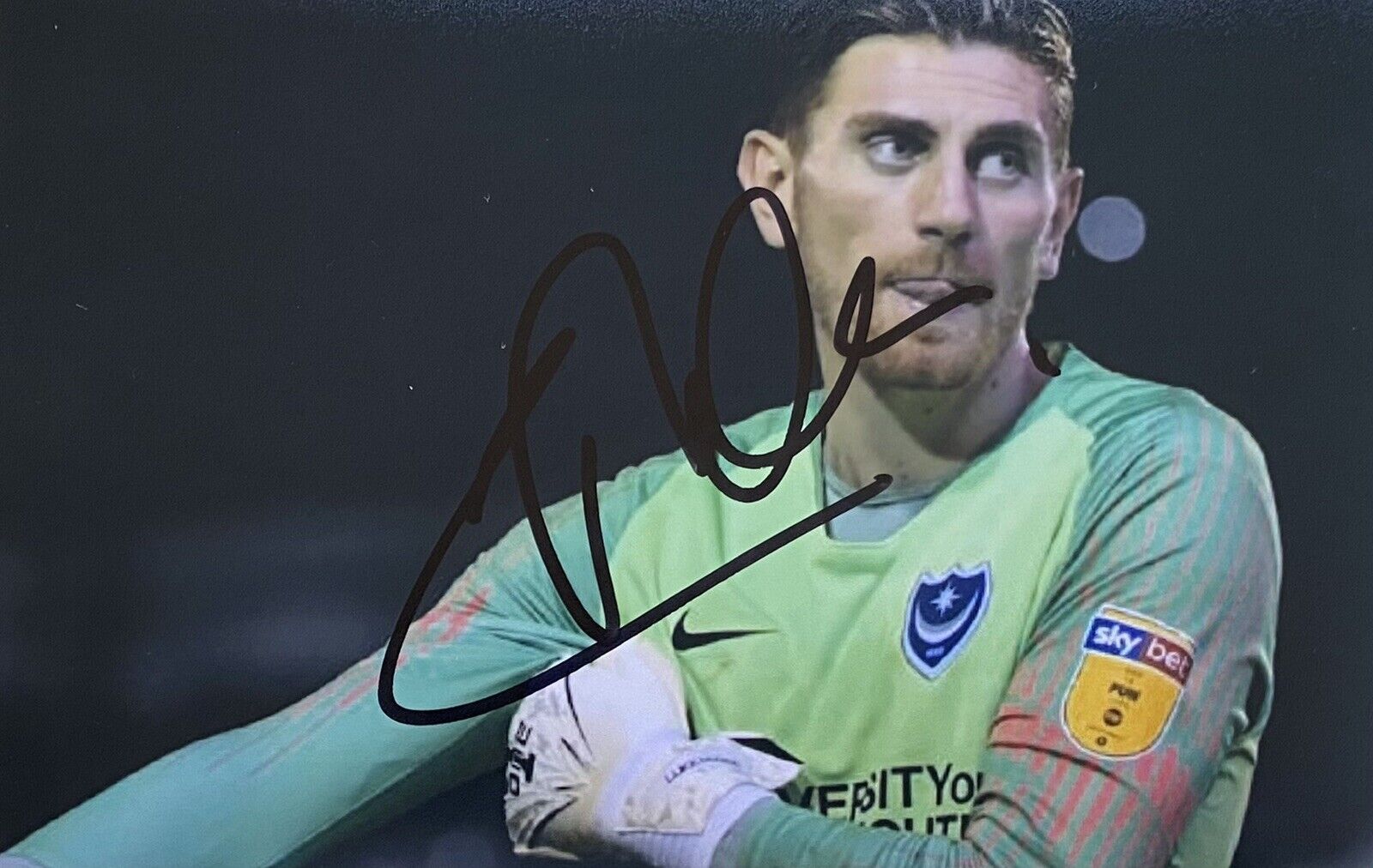 Luke McGee Genuine Hand Signed Portsmouth 6X4 Photo Poster painting 2