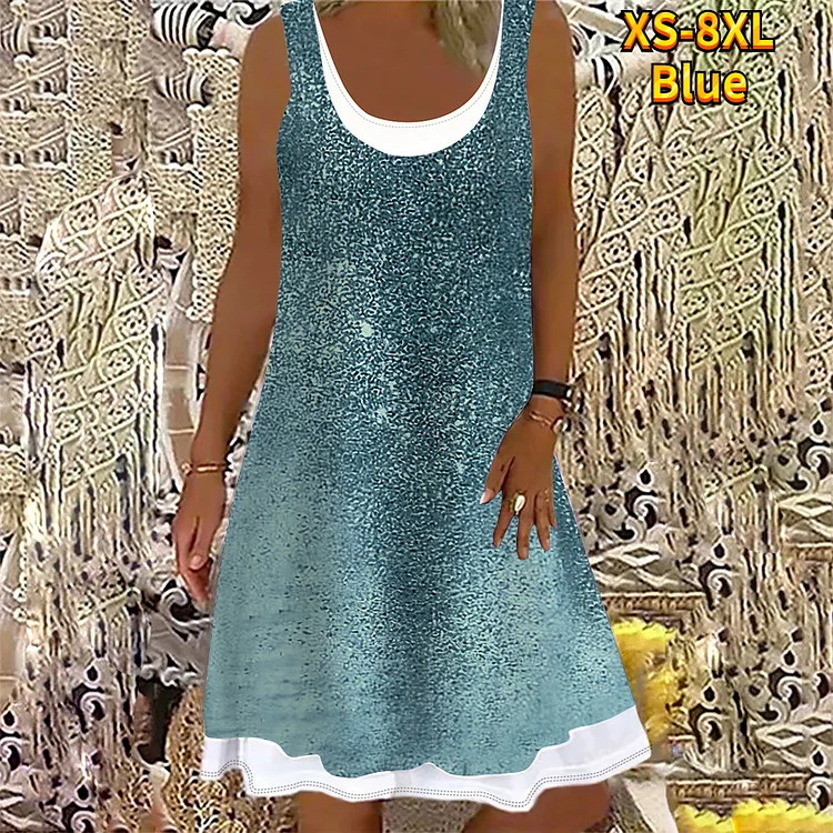 Women's Sleeveless Everyday Casual Vintage Print Dress