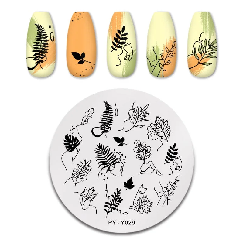 PICT YOU Halloween Nail Stamping Plates Snowflake Festival Pattern Nail Art Image Plates Stainless Steel Nail Art Plate Stencil-Nail Inspo