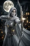 Luxury AB Velvet Diamond Painting Kit - Silver Archer