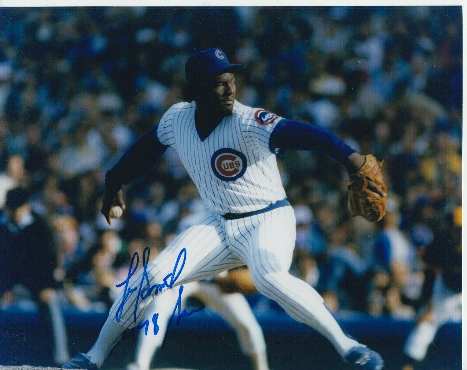 Lee Smith W/478 Saves #1 8x10 Signed Photo Poster painting w/ COA Chicago Cubs
