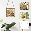 (US Local)Acrylic Flower Basket DIY Hanging Diamond Art Kits Wall Door Decor