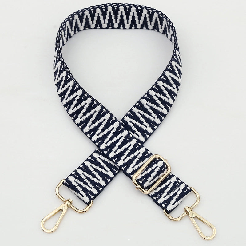 Polyester Cotton Stripe Bag Strap