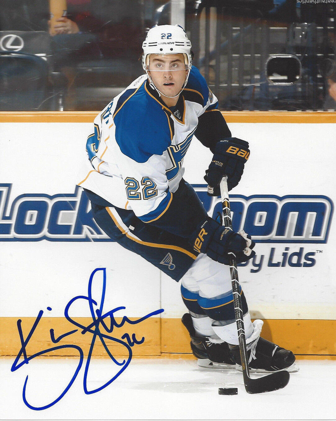 ST. LOUIS BLUE KEVIN SHATTENKIRK SIGNED 8X10 Photo Poster painting A W/COA 2015 NHL ALL STAR