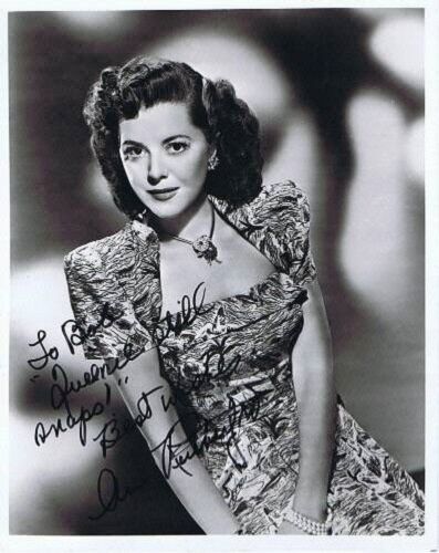 ANN RUTHERFORD ACTRESS, SIGNED AND INSCRIBED 8X10 WITH COA