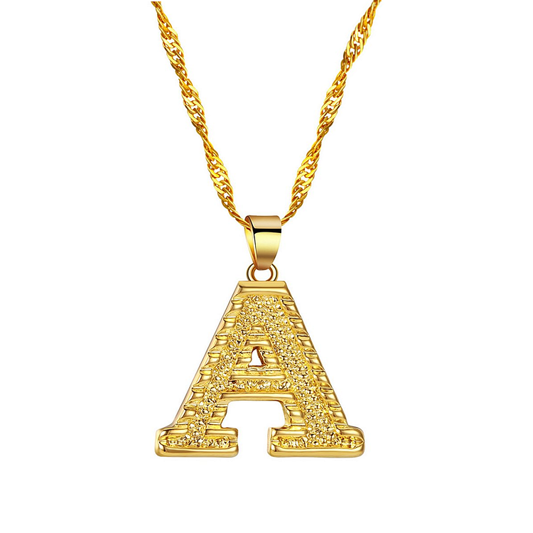 Bold Gold Letter Necklace