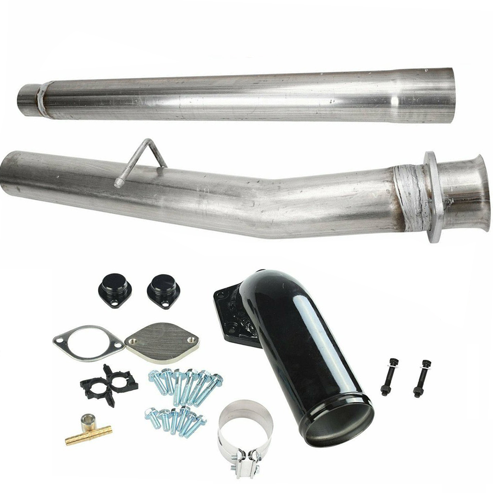 2008-2010 Powerstroke 6.4L - 4'' Race CAT & DPF Delete Pipe & EGR Valve ...