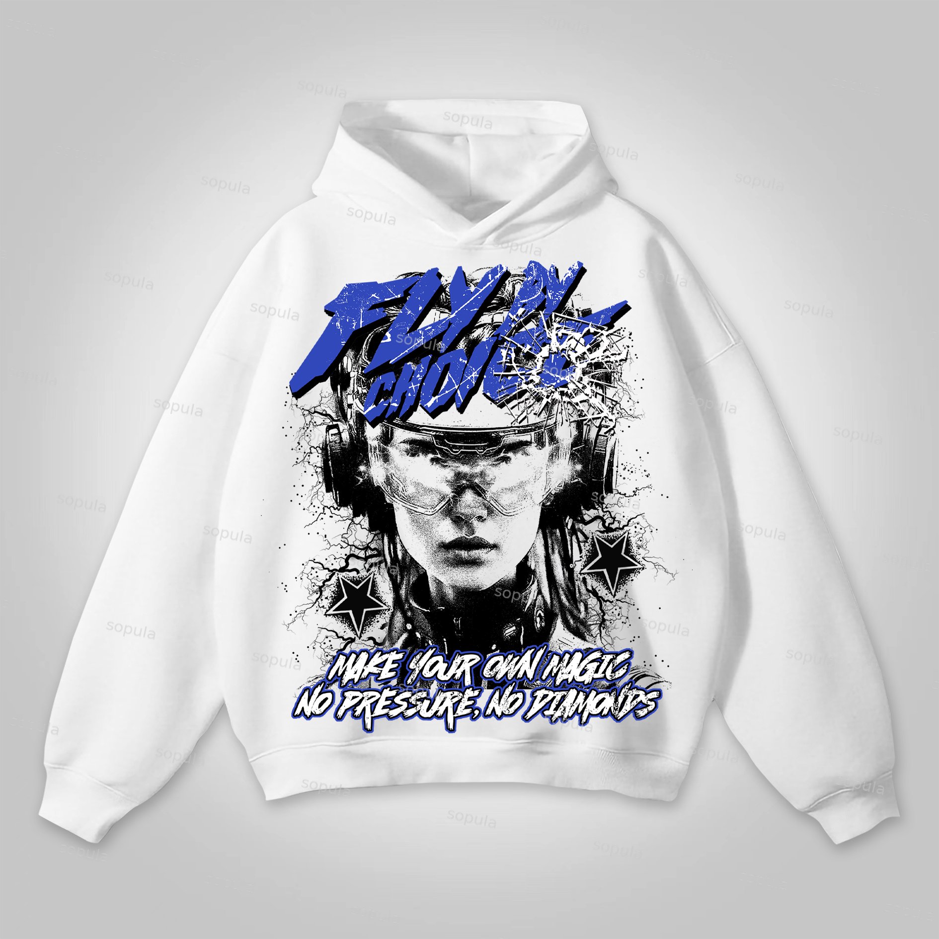 Sopula Fly By Choice Graphic Print Hoodie - Sopula ｜Premium Graphic Tees & Graphic Streetwear