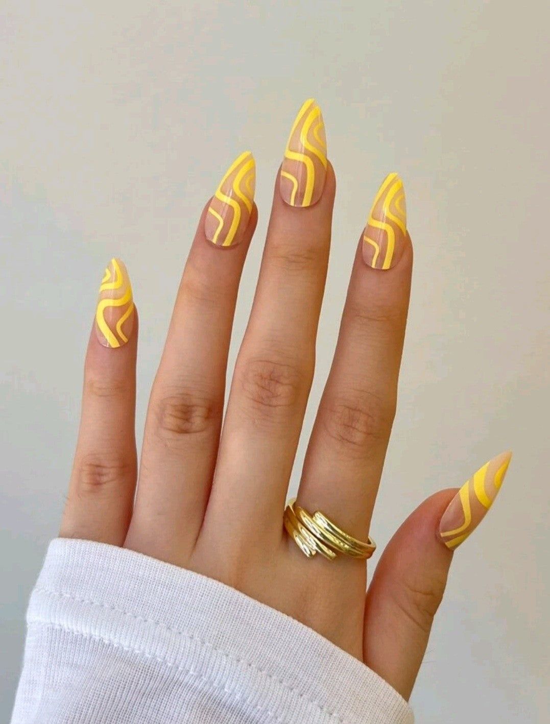 Yellow Nails and Black Leaf Nails Design for Fall - SoSo Nail Art | Yellow  nails, Sns nails colors, Fall nail designs