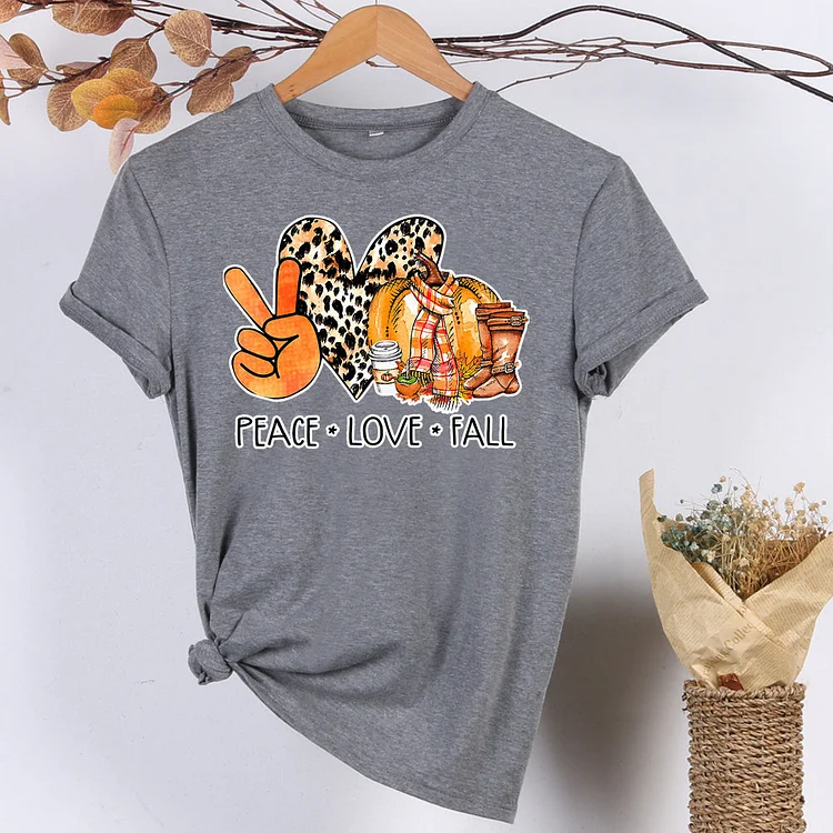 Peace Love Fall Pumpkin Spice Fall T-Shirt-597965