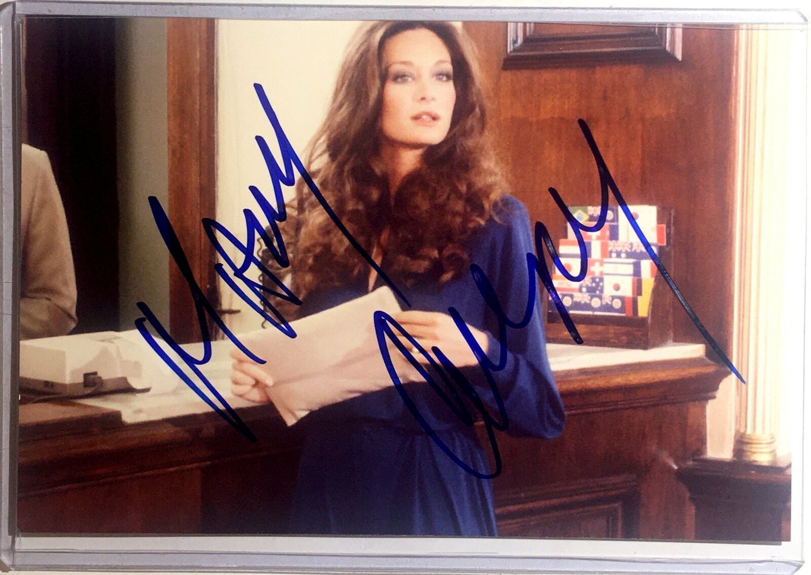 Mary Crosby Signed 4x6 Photo Poster painting Actress Dallas Autograph Auto