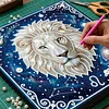 Framed Leo - Pearls Painting Kit DIY Diamond Painting Pearl Dot Crafts 25*25CM