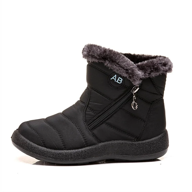 Women Boots Winter Snow Boots Mother Women's Winter Boots Waterproof Cloth Plush Keep Warm Cotton Shoes Woman Botas Mujer