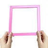 2Pcs Diamond Art Square Auxiliary Frame 3D Printing Diamond Art Desk Positioning Frame Lightweight for Boys Girls Adults Students Home Office Leisure (Sakura Pink small)